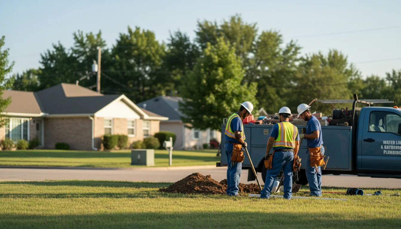 Residential water line and bathroom plumbing service in Hawarden, IA